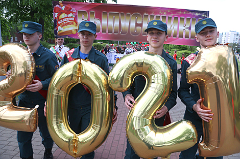 End-of-school celebrations in Bobruisk