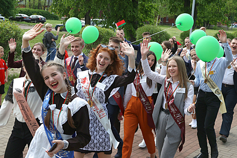 End-of-school celebrations in Bobruisk