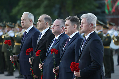 Ceremony of laying wreaths in Brest Hero Fortress