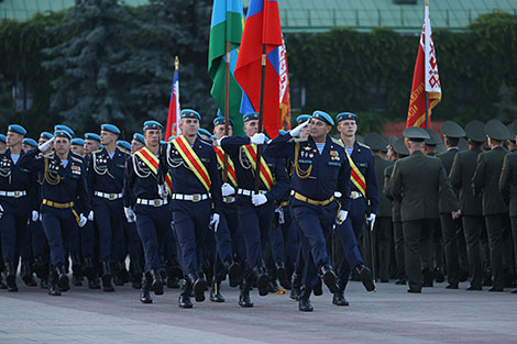 Ceremony of laying wreaths in Brest Hero Fortress