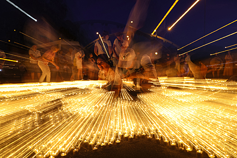 Light installation near Brest Fortress