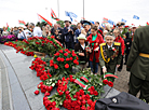 Ceremony to lay a wreath at the Mound of Glory Memorial Complex