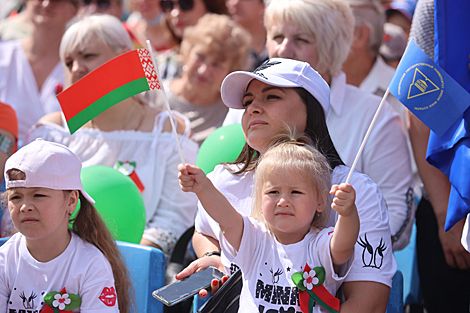 Solemn assembly in honor of Independence Day in Grodno