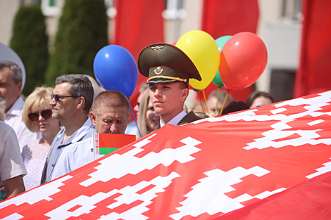 Solemn assembly in honor of Independence Day in Grodno