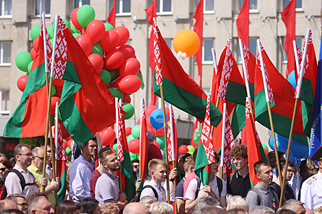 Solemn assembly in honor of Independence Day in Grodno