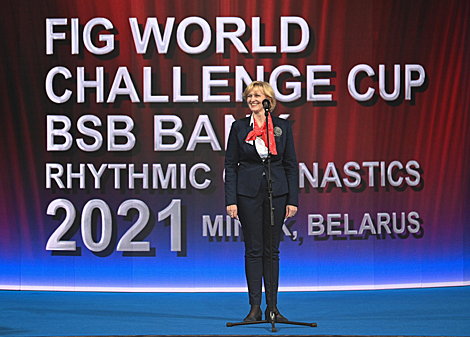 Marina Lobatch during the closing ceremony