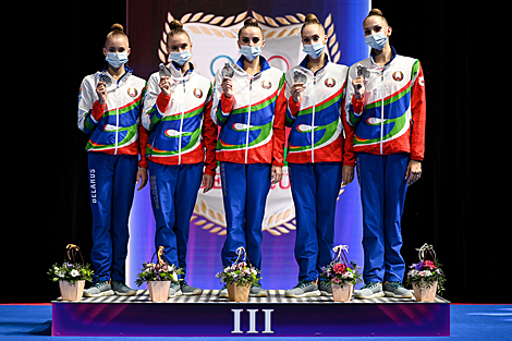 Team Belarus during awards ceremony