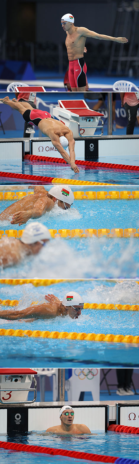 Yauhen Tsurkin of Belarus in a Men's 100m Butterfly