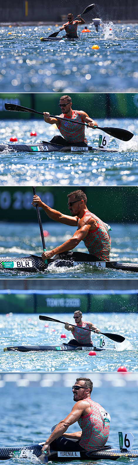 Belarus' Aleh Yurenia 4th in Men's K1 1000m Final B