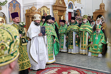 Божественная литургия в Полоцком Спасо-Евфросиниевском монастыре