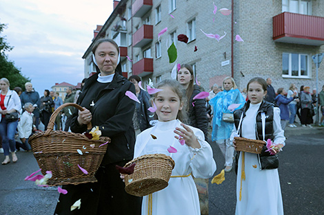 Процессия в честь праздника Божьего Тела в Гродно