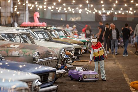 Display of retro cars VintageDay 