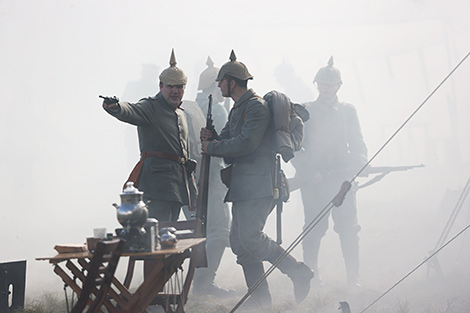 WWI battle reenactment in Vileika