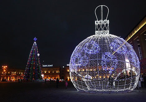 Огни большого города: новогодняя иллюминация в Минске