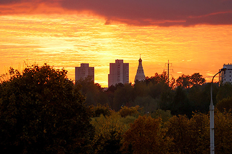 Autumn sky in Minsk