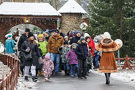 Свята сустрэчы Снягурачкі ў памесці Дзеда Мароза