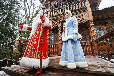 Свята сустрэчы Снягурачкі ў памесці Дзеда Мароза