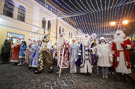 Father Frost and Snow Maiden Parade in Grodno