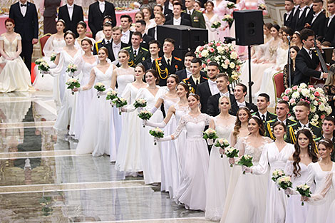 Belarusian President Aleksandr Lukashenko during the New Year's Eve Ball