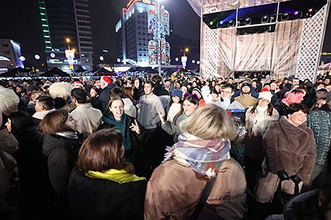 Празднование Нового года в Минске 