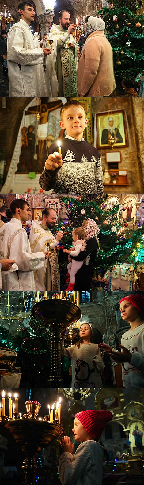 Orthodox Christian believers celebrate Christmas