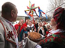 Народный обряд "Щедрец" в Могилевском районе