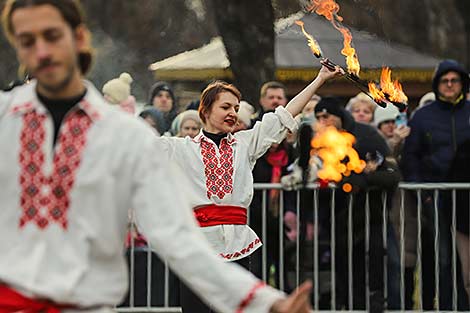 Празднование Масленицы в Бресте