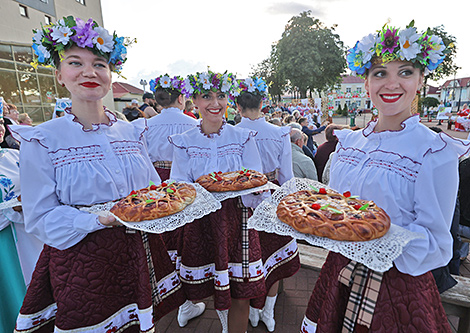 Ethno party In a Cherry Garden