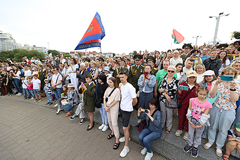 Празднование Дня пожарной службы в Минске 