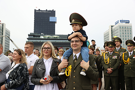 Празднование Дня пожарной службы в Минске 