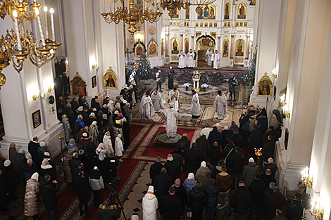 Праздничное богослужение в витебском Свято-Успенском кафедральном соборе