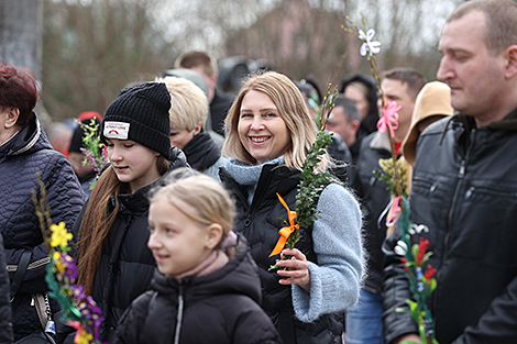 Вербное воскресенье в Гродно: богослужение в храме 