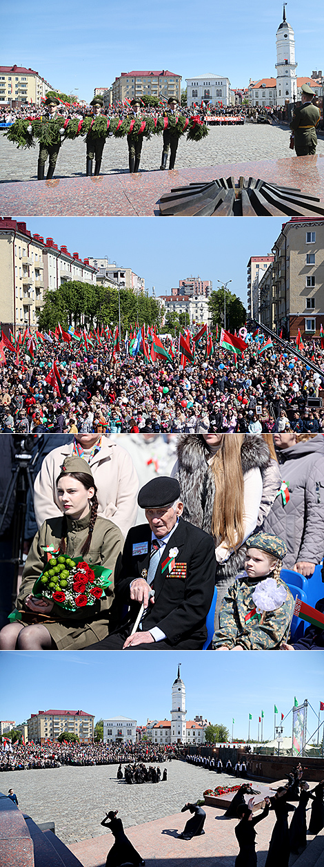 Народное возложение и митинг к 9 Мая прошли в Могилеве