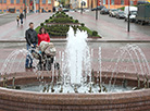 Fountains in Pobeditelei  Park in Vitebsk