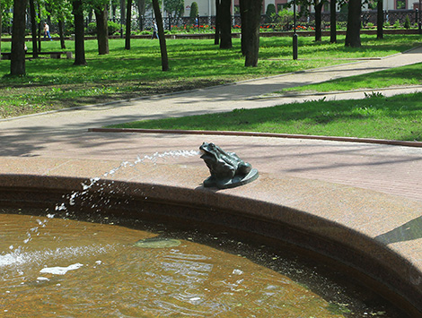 Fountain A Boy with a Swan in the Alexander Park 