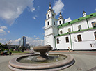 Fountain near the Minsk Holy Spirit Cathedral, Upper Town