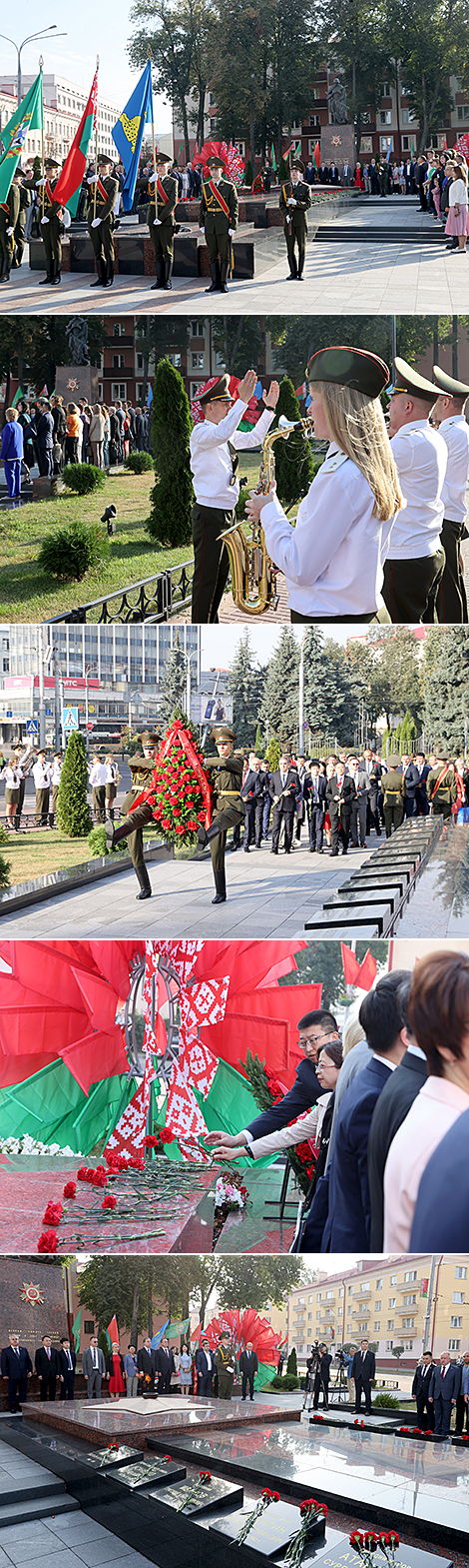 Торжественный митинг у Вечного огня в Гомеле