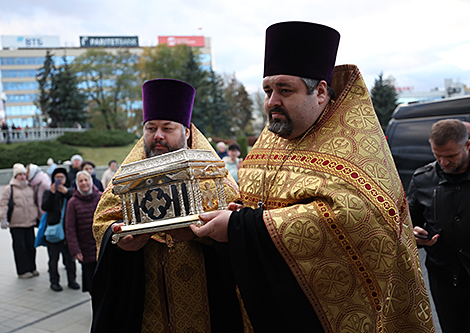 Прибытие святынь в Свято-Духов кафедральный собор Минска 