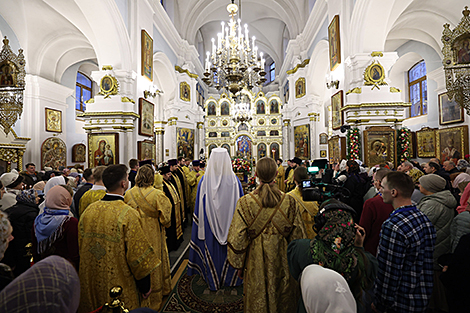 Торжественное богослужение в Свято-Духовом кафедральном соборе Минска