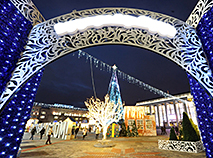 Christmas trees contest in Minsk