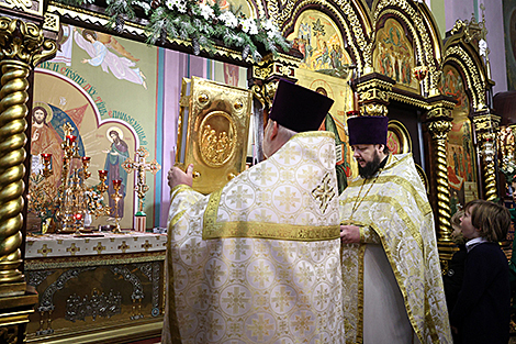 Рождественское богослужение в Гродненском Свято-Рождество-Богородичном женском монастыре