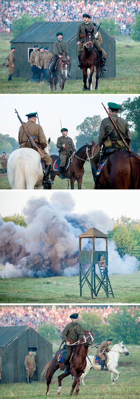 Reenactment of the events of June 1941 at the Kobrin fortification in Brest Fortress