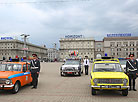 Belarus’ road police marked its 80th anniversary with an exhibition of road police cars of different years in Minsk downtown