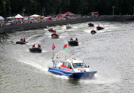 Parade of rescuers and firefighters in Minsk