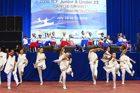 Opening ceremony of 2016 ICF Junior & U23 Canoe Sprint World Championships in Minsk