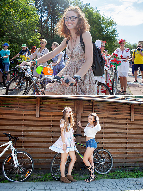 Biking in Heels parade in Brest