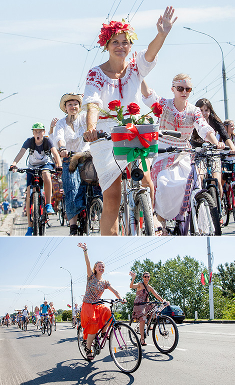 Biking in Heels parade in Brest