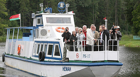 The Neman motor ship on Augustow Canal