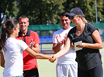 Azarenka's children tennis training camp in Minsk