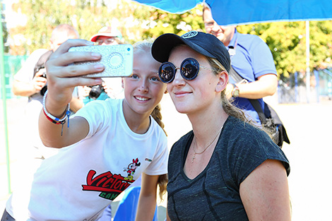 Azarenka's children tennis training camp in Minsk